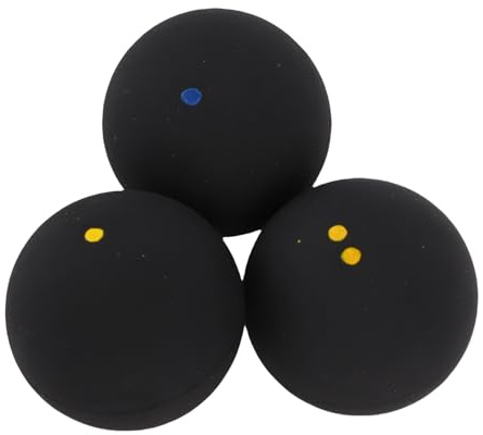 SPYMINNPOO Pelota de Squash de 3 Uds, Conjunto Combinado de Rebote Alto de Punto Amarillo Doble Individual para Práctica de Entrenamiento Profesional