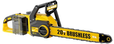 Pyrcruax 40V(20V*2) 16 Brushless Chainsaw Cordless, Electric Chainsaw Fully Compatible with DeWalt 20V MAX, Auto-Oiling, Tool-Free Tensioning, Safety Chain Brake, Batteries and Charger Not Included