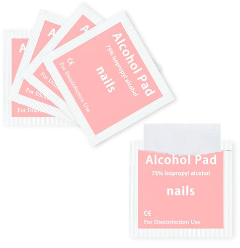200x Alkoholtupfer - 6x3cm, Alcohol Wipes Alkoholische Wischfektionstücher - Einzeln Verpackt, Nageltücher Wattepads, Reinigungstücher zum Reinigen von Mobil,Tastatur,Tisch, Stühle