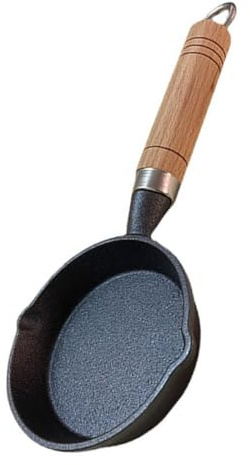 Luxshiny Padella per Pancake in Ferro 10 Cm Mini Padella per Cucinare Uova per Uso Domestico e Attività All’aperto come Campeggio e Picnic