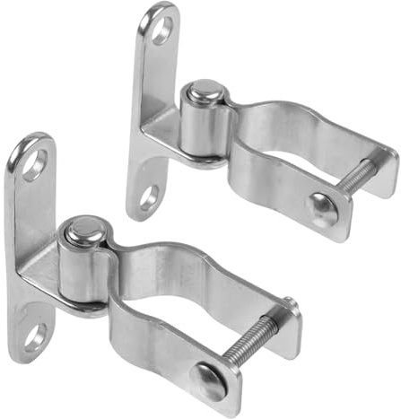 UTTASU 304 Edelstahl Tor Scharniere | 2er Set 35 mm Beschläge für Zaun, Stalltür, Farm, passend für 35 mm Pfosten oder Rohre, mit Schrauben und Muttern