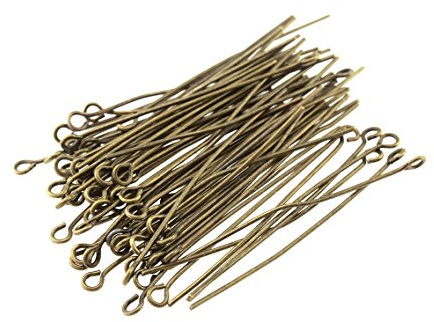 70 Kettelstifte Vintage bronze Ösenstifte 40 mm