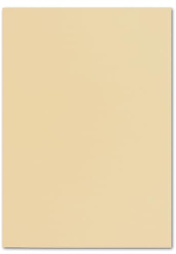 100 DIN A4 Bastelkarton - Karamel (Braun) - 240 g/m² - 21 x 29,7 cm - Ton-Papier Bastelkarte Fotokarton FarbenFroh