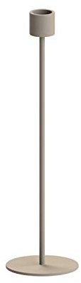Cooee Design Kerzenleuchter Candlestick aus Metall in der Farbe Sand, Maße: 8cm x 8cm x 29cm, HI-029-02-SA