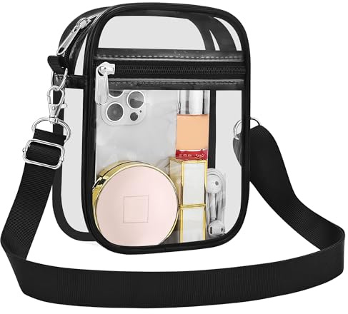 USPECLARE Clear Purse Stadium Transparent Messenger Bag Stadium Approved for Men and Women Clear CrossBody Bag