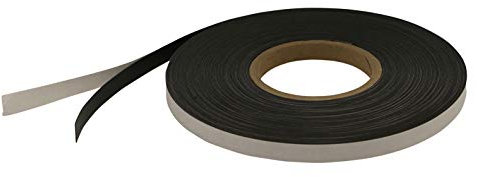 FindTape Empfangendes Stahlband [Haftklebend/zieht Magnete an] (MGRS): 1/2 in. x 100 ft. (Schwarz) / outdoor-grade