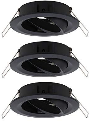 Paulmann 92487 Lampada da incasso Choose spot orientabile 3 faretti da incasso a soffitto da max. 10 Watt nero opaco apparecchio da incasso alluminio