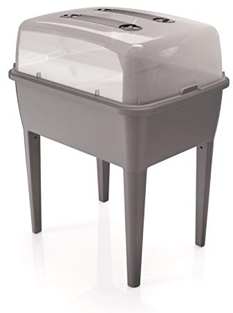 Prosperplast Respana Planter Set Zimmergewächshäus Anzuchtschale Greenhouse (Grau)