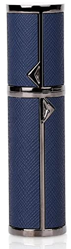 BRARIOS Refillable Portable Mini Perfume Atomiser for Travel, 5ml Luxury Empty Leakproof Pump Perfume Spray bottle Atomiser for Man and Woman (D.Blue(BK))
