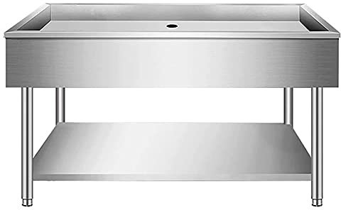 MNSSRN Küchengesteuerte Fleisch-Sortiertisch, handelsübliche Edelstahl-Werkbank mit Rollennahrungsmittel-Sortiertisch, spezielles Ablehnungs-Tisch, Küchenarbeitsplatz,120 * 60 * 80cm