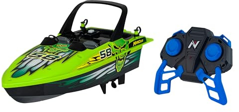 Nikko 10171 Speedboot, barca radiocomandata radiocomandata, azione dell'acqua fino a 2,5 km/h, robusta barca a motore, risposta rapida, portata di 25 m, per bambini dai 6 anni e adulti, Race Boat ca.