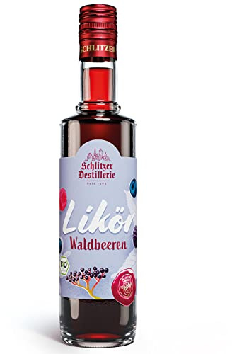 Schlitzer Bio Waldbeeren Likör 0,5L, 28% Vol., Premium Beerenlikör aus Brombeere, Himbeere und Heidelbeere, handgemacht von der Schlitzer Destillerie
