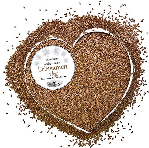 Leinsamen Leinsaat Naturbelassene Leinsamenkörner Einzelfuttermittel Flachssamen ganze Körner Wärmekissen Kissen 1 kg Futterzusatz Pferde Vögel Geflügel DML