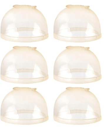 6 Stück HD Wig Cap Perückennetz Haarnetz Perückenkappen Nylon Wig Cap Transparent Nylon Haarnetz (Hellbraun)