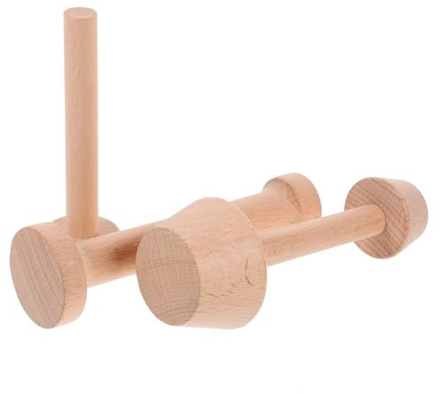 OUNONA 3pcs Egg Tart Mold Wooden Tart Tamper Double Ends Baking Tool for Pastry Makers