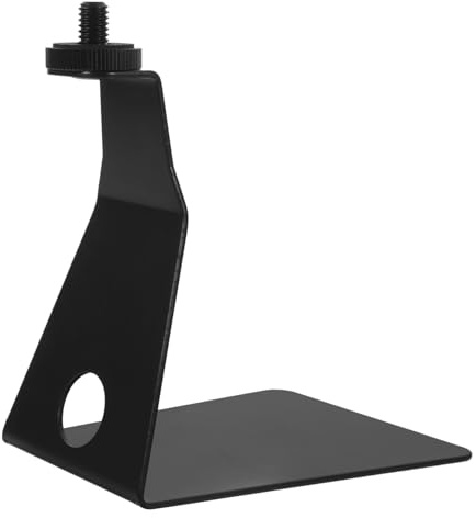 Schwarze Metall Mikrofonhalterung für 3/8 Anschluss, Tischklemme | Schwere Clip Basis, Hohe Stabilität und Lange Nutzungsdauer, Geeignet für Schreibtischmontage
