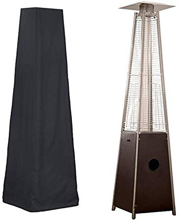 Funda para Estufa de Terraza Impermeable, 221cm Cubierta Protectora para Calentador de Patio de Pirámide Longitud Completa, Funda Calentador Exterior Oxford 210D Resistente al Viento y Polvo Anti-UV