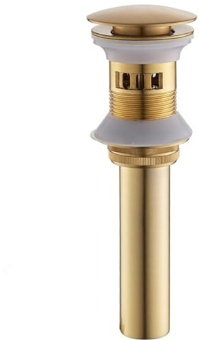 Piletta Lavabo Bagno Scarico Universale Lavabo Bagno Piletta Salterello in Ottone per Lavabo Bagno Piletta Bidet Click Clack Oro Spazzolato