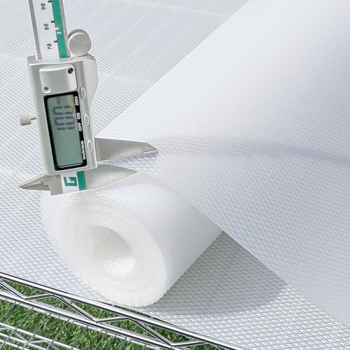 Hersvin Alfombrillas para cajones de 30 cm x 500 cm, Gruesas, para gabinetes de Cocina, Forro Protector no Adhesivo, plástico EVA, a Prueba de Aceite, Antideslizante, Protector de estantería para