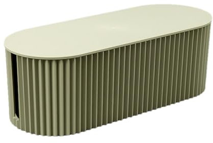 Organiseur de câbles de bureau, multiprises – Boîte de rangement de câbles – Construction robuste pour multiprises – Protection de fils (blanc, kaki, vert)