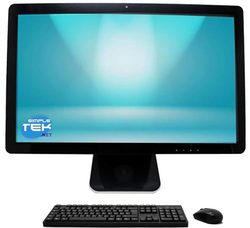 SIMPLETEK – PC Tout-en-Un 23 Full HD 8 Go 120 Go Windows 11 Pro AiO | Webcam et Haut-parleurs intégrés | Kit Clavier et Souris HDMI et sans Fil (reconditionné)