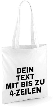 NIMAMA Tragetasche Jutebeutel Bedrucken Lassen - Mit Wunschtext personalisiert - Einkaufstasche als Geschenk für Damen und Herren selbst gestalten
