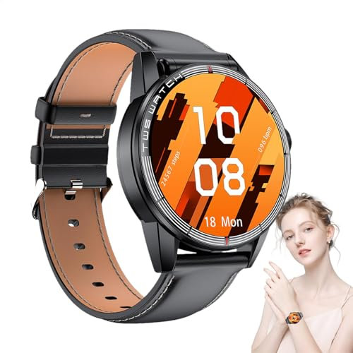 Pzuryhg Montre intelligente de fitness avec écouteurs, montre de sport, écouteurs sans fil intégrés, montre intelligente de course à pied, montre intelligente multifonction pour le cyclisme, la