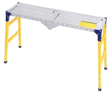 Piattaforma di ponteggio pieghevole regolabile per pulizia del soffitto, pittura, lavaggio auto, piattaforma di lavoro portatile, supporto con carico massimo 150 kg 150 x 30 cm