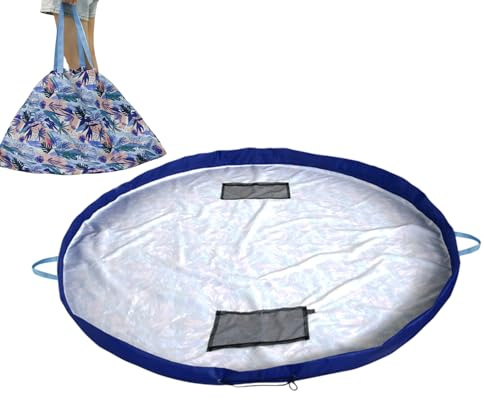 Spielzeug-Aufbewahrungstaschen, faltbar, mit Kordelzug, tragbar, groß, wiederverwendbar, für Kinderzimmer, Spielzimmer, Wohnzimmer, Schlafzimmer, Zubehör