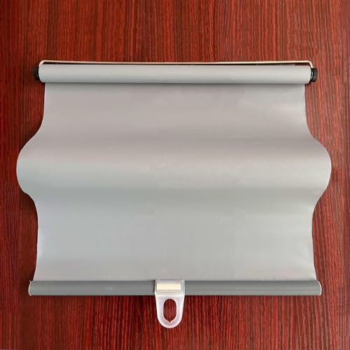 KGUDYS Tende a Rullo Parasole Senza Fori,Tenda Oscurante,100% Isolamento Termico/Protezione UV,Tende Avvolgibile per Balconi Retrattili,per Finestre Interne,Personalizzabili,Grey-32x150cm(12.6x59in)