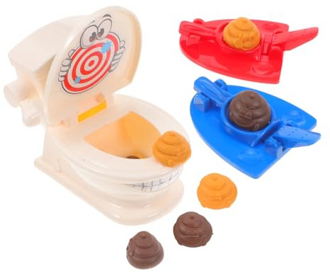 Milisten Jeu De Tir De Crottes De Toilettes Jeu De Tir De Crottes Interactif Accessoires De Tir De Amusants Jouets De Farces Interactifs pour Garçon Fille Jouet De De De Toilettes