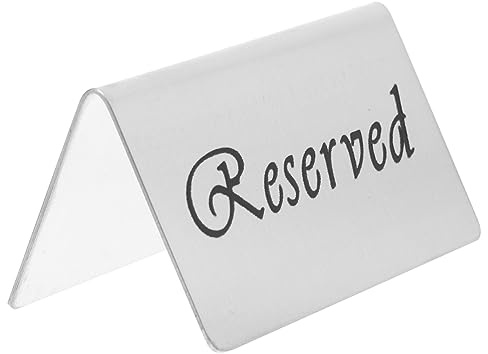Holibanna Reserviert Tischschild Doppelseitig Tischaufsteller Reservierungsschild für Restaurant Hochzeit Büro Party mit Stabilem Modernem Design und Langlebiger Verarbeitung