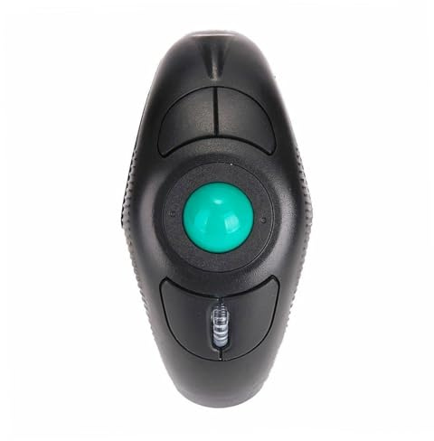 VANZACK Souris Trackball sans Fil Portable Ergonomique Doigt Contrôlé USB Compatible PC et Portable Conception Dauphin Ambidextre Musculaire