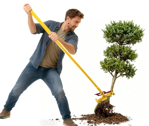 Minglez Tree Stump Remover for Root/Wood Post/Sapling, Heavy Duty Small Tree Puller for Cement Column/Steel Pipe, Effortless High-Leverage Lifter