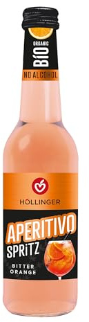 Höllinger Aperitivo Spritz Bio Sans Alcool, Jus de Orange Amère, Bouteilles en Verre, 12 x 330ml