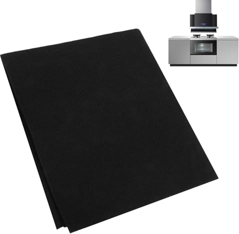 2 Pcs Charcoal Extractor Fan Filters Cooker Hood Replacement (57 x 47 cm)