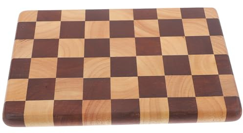 DIYEAH Tagliere per Cucina in Legno di Acacia Piccolo 30x20 Cm Base Antiscivolo, Doppia Superficie per Verdure e Carne, Utensile Domestico Multifunzione per Preparazione Pasti