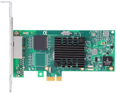 Generic Tarjeta de Red PCIe Adaptador Ethernet Gigabit 1G con Puertos RJ45 Duales, Uso Versátil para Servidores/PC Industriales, Incluye Soporte