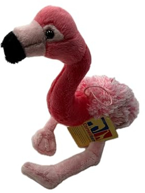 Cornelißen Flamingo Kuscheltier Phoenicopteridae Rosaflamingo mit Band H 28 cm Plüschtier Stofftier Kinder Geschenk