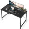 CubiCubi Schreibtisch, Kleiner Computertisch, 100 x 48 x 75 cm Bürotisch, für Arbeitszimmer, Schlafzimmer, Industrie-Design, Metallgestell, Schwarz