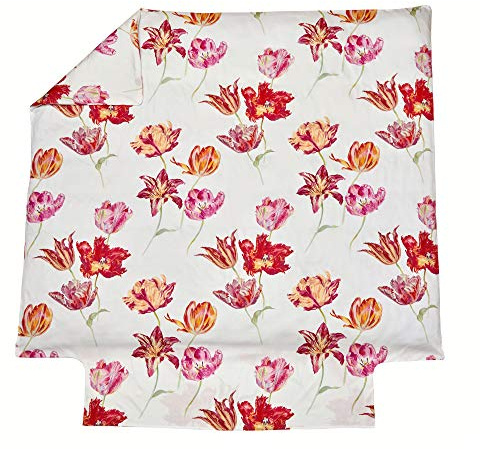 Blanc des Vosges Tulipe Mania - Copripiumino 260 x 240 cm, 100% cotone, colore: Fucsia