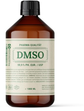 DMSO 1000ml 99,9% pharmazeutische Qualität & Reinheit - DMSO Dimethylsulfoxid ph. EUR unverdünnt in lichtgeschützter Braunglas Apothekerflasche - DMSO 99,9% 1 Liter