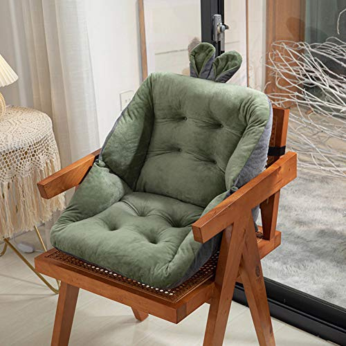 GUOCU Stuhlauflage,Stuhlkissen mit Rückenteil,Warm Niedriglehner Sitzauflage,Gartenmöbel Plüsch Sitzpolster Stuhlsitzkissen Hohe Rückenlehne Kissen,Sofa Kissen,Sesselpolster Auto Sitzkissen B 45x45CM