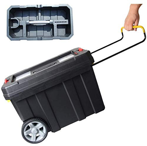 RONGJJ Boîte De Rangement Roulant Portable, avec Poignée Et Gestionnaire De Boîte à Outils De Garage De Stockage De Plateau Supérieur Amovible, Single Layer