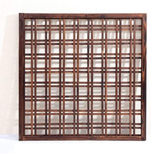 Zaun Zierzaun Karbonisiertes Holzgitter Weinregal Gartendekoration Streikposten Zaun Garten Holzzaun Balkongeländer GXBCS625(Color:Brown-2pcs;Size:90x150cm)
