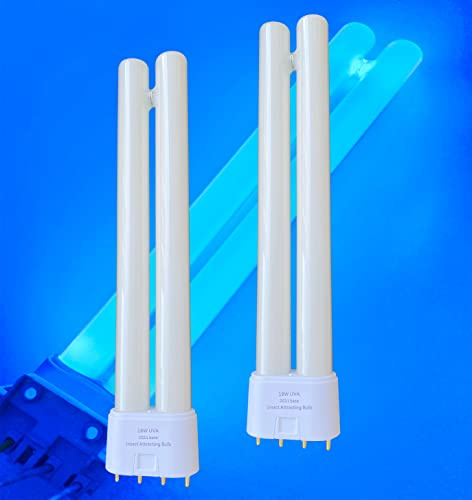 Flyercatch PL18W U/V/A Replacement Black Blue Light Bulb,2G11 Base 4 pin Inline,F18W BL Twin Tube H Shape Fluoescent Lamp,Compatible bdpca-18w,bdpc 912