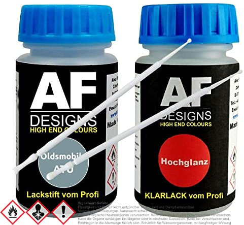 Alex Flittner Designs Für Oldsmobile ATU Iceberg Perl Lackstift Klarlack Lacktupfer Autolack Set
