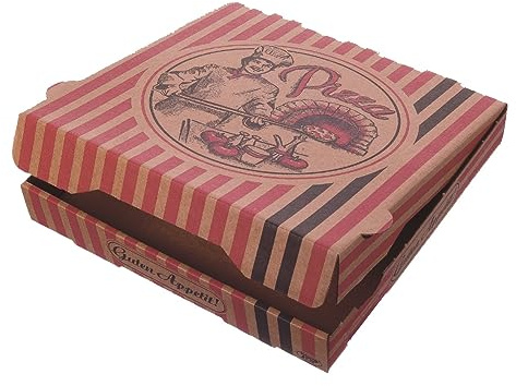 Pro DP 100 Pizzakartons Pizzaschachteln Pizzaboxen NYC braun mit Neutraldruck 4cm Höhe verschiedene Größen gemäß Auswahl - Inkl. VerpackG in D (30x30x4cm)