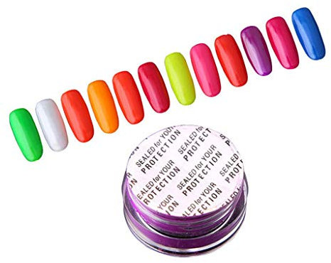 12 Colori Polvere per Unghie Polvere Professionale Polvere per Unghie Pigmento Iridescente Polvere Colorata Nail Polvere per Nail Art