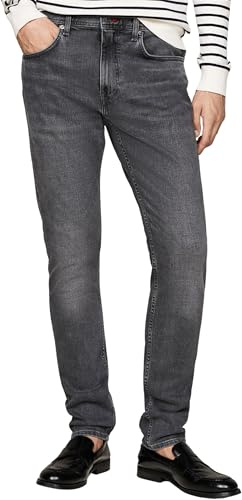 Tommy Hilfiger Herren Jeans Hose Tapered Slim Fit, Grau (Rich Grey), 29W/36L